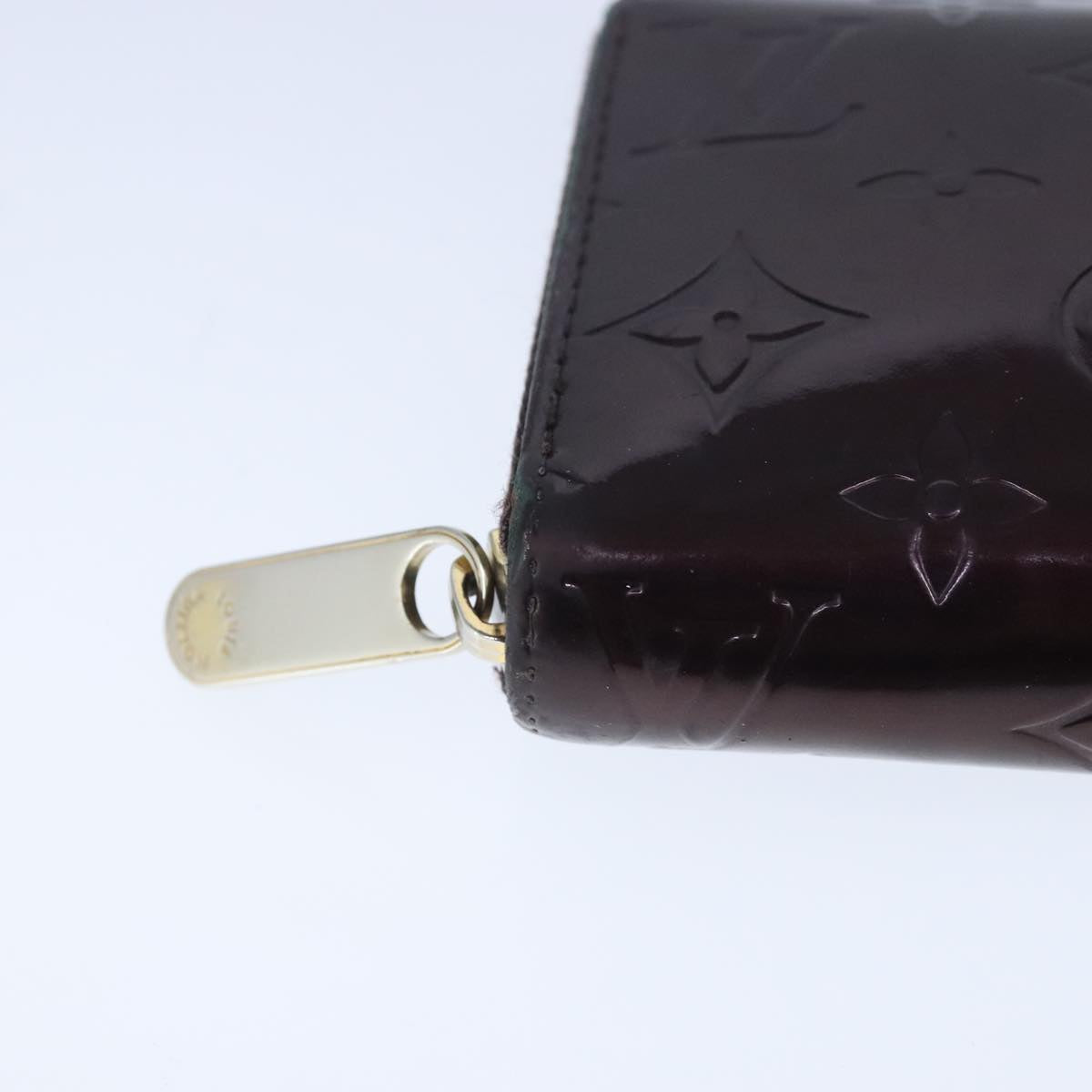 LOUIS VUITTON Monogram Vernis Zippy Wallet Wallet Amarante M93522 Auth bs20319