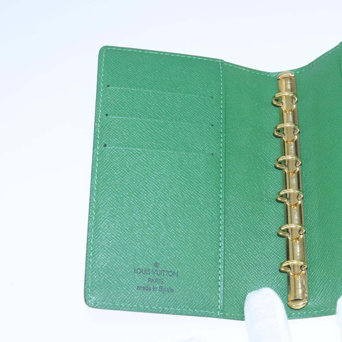 LOUIS VUITTON Epi Agenda PM Day Planner Cover Green R20054 LV Auth bs20320