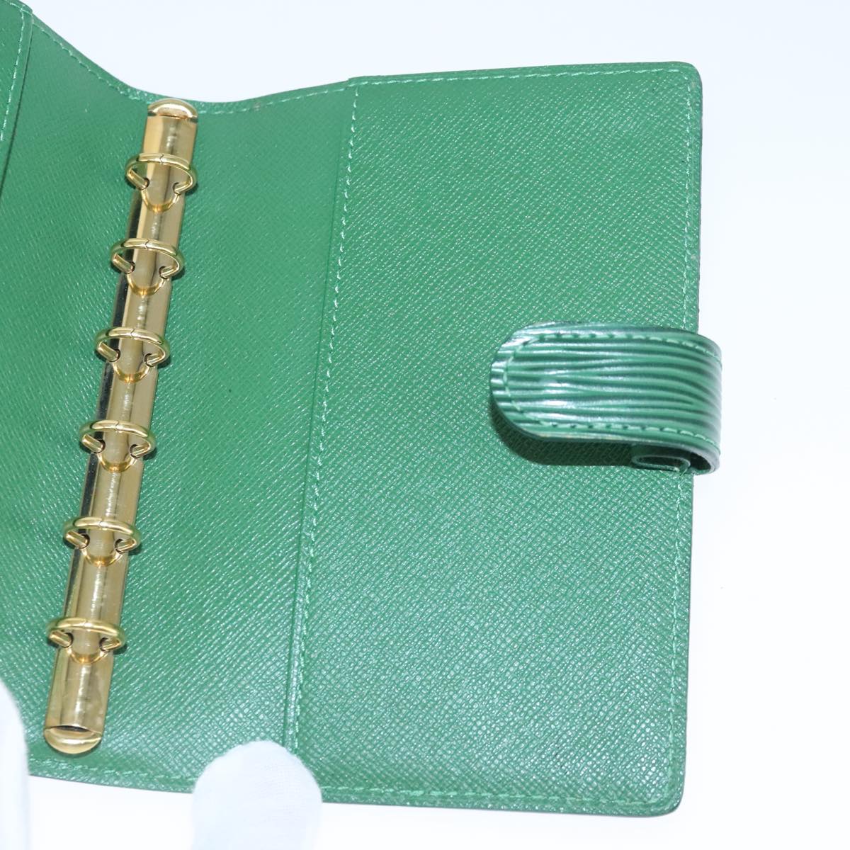 LOUIS VUITTON Epi Agenda PM Day Planner Cover Green R20054 LV Auth bs20320