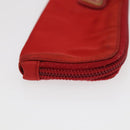PRADA Sports Pouch Nylon 2 Set Red Beige Auth bs20324-12