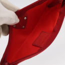 PRADA Sports Pouch Nylon 2Set Red Beige Auth bs20324-16