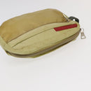 PRADA Sports Pouch Nylon 2 Set Red Beige Auth bs20324-5