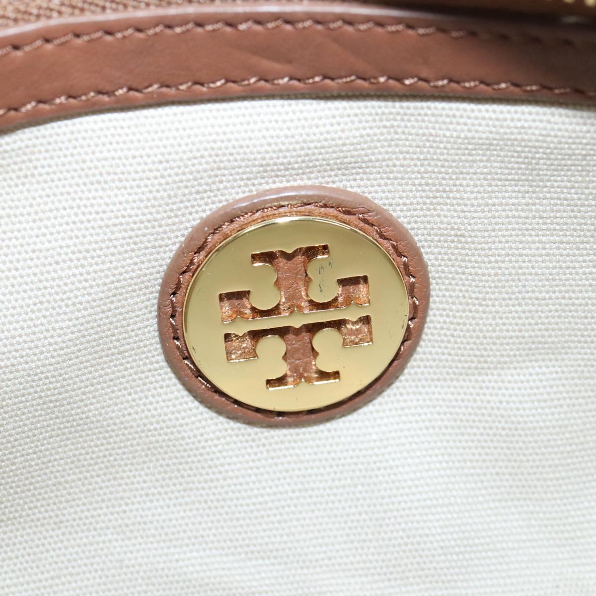 TORY BURCH Chain Shoulder Bag Leather Brown Gold Auth bs20328