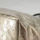 Salvatore Ferragamo Tote Bag Enamel Gold Auth bs20344-18