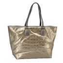 Salvatore Ferragamo Tote Bag Enamel Gold Auth bs20344-1