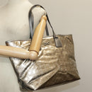 Salvatore Ferragamo Tote Bag Enamel Gold Auth bs20344-25