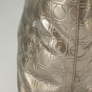 Salvatore Ferragamo Tote Bag Enamel Gold Auth bs20344-4