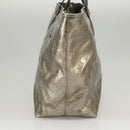 Salvatore Ferragamo Tote Bag Enamel Gold Auth bs20344-5