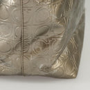 Salvatore Ferragamo Tote Bag Enamel Gold Auth bs20344-6