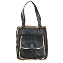 BURBERRY Nova Check Tote Bag Leather Black Auth bs20353-13