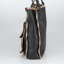 BURBERRY Nova Check Tote Bag Leather Black Auth bs20353-4