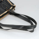 BURBERRY Nova Check Tote Bag Leather Black Auth bs20353-7