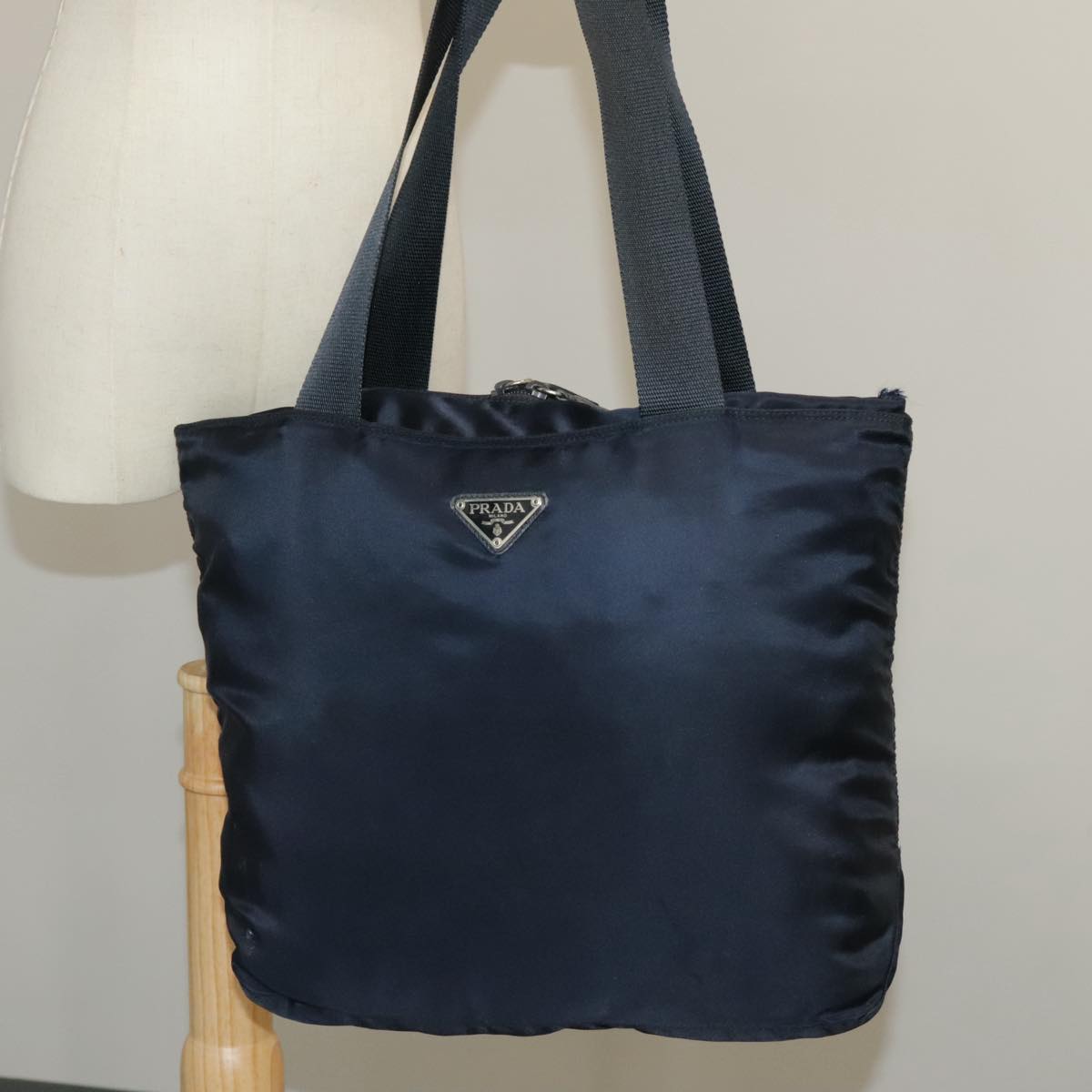 PRADA Tote Bag Nylon Navy Auth bs20361