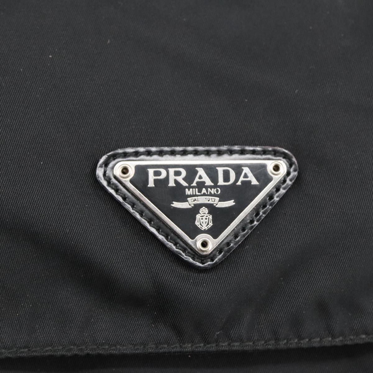 PRADA Shoulder Bag Nylon Black Auth bs20373