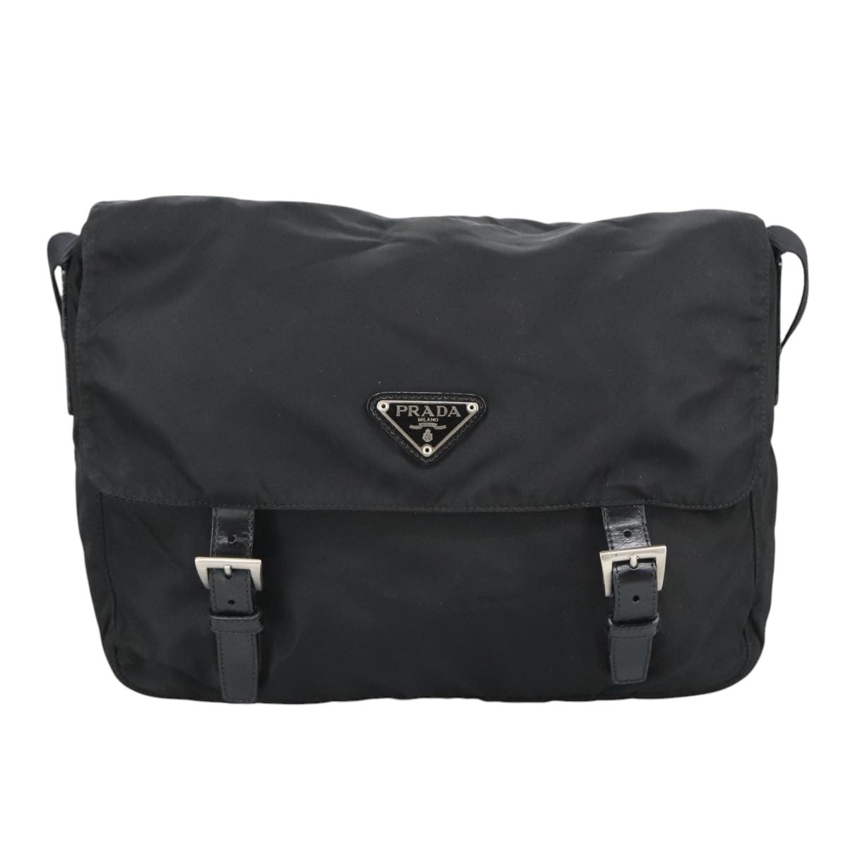 PRADA Shoulder Bag Nylon Black Auth bs20373