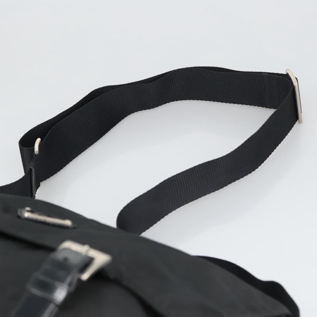 PRADA Shoulder Bag Nylon Black Auth bs20373