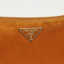 PRADA Pouch Nylon Orange Silver Auth bs20377-8