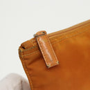 PRADA Pouch Nylon Orange Silver Auth bs20377-9
