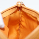 PRADA Pouch Nylon Orange Silver Auth bs20377-17