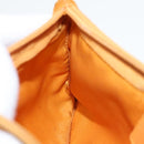 PRADA Pouch Nylon Orange Silver Auth bs20377-18