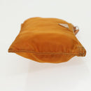 PRADA Pouch Nylon Orange Silver Auth bs20377-3