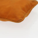 PRADA Pouch Nylon Orange Silver Auth bs20377-7