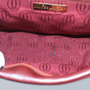 CARTIER Shoulder Bag Leather Bordeaux Gold Auth bs20383-12
