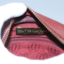 CARTIER Shoulder Bag Leather Bordeaux Gold Auth bs20384-11