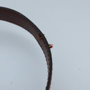 CARTIER Shoulder Bag Leather Bordeaux Gold Auth bs20384-9