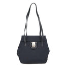 Salvatore Ferragamo Shoulder Bag Canvas Black Silver Auth bs20386-13
