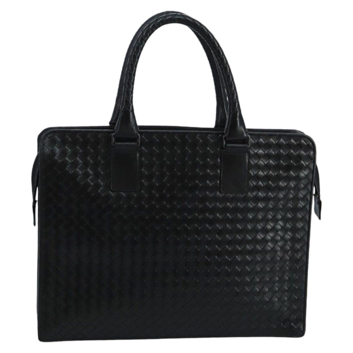 BOTTEGA VENETA INTRECCIATO Business Bag Leather Black Auth bs20387 - 0