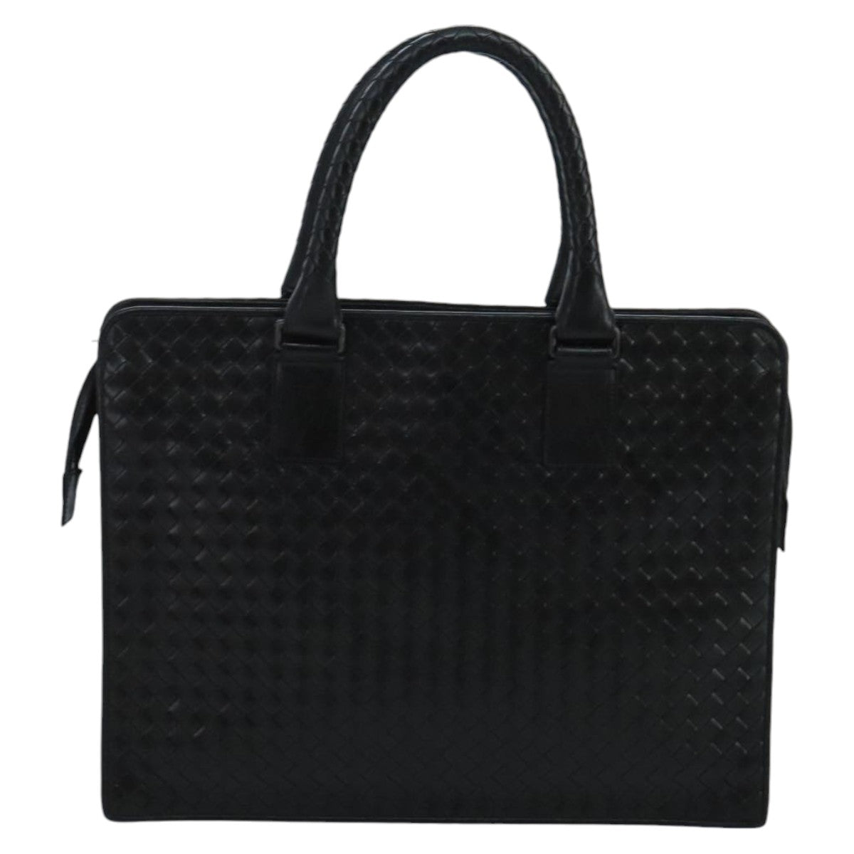 BOTTEGA VENETA INTRECCIATO Business Bag Leather Black Auth bs20387