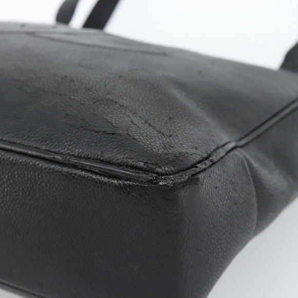 CHANEL COCO Mark Draagtas Kaviaarleer Zwart Goud CC Auth bs20388