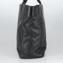 CHANEL COCO Mark Chain Tote Bag Lamb Skin Black CC Auth bs20389-5