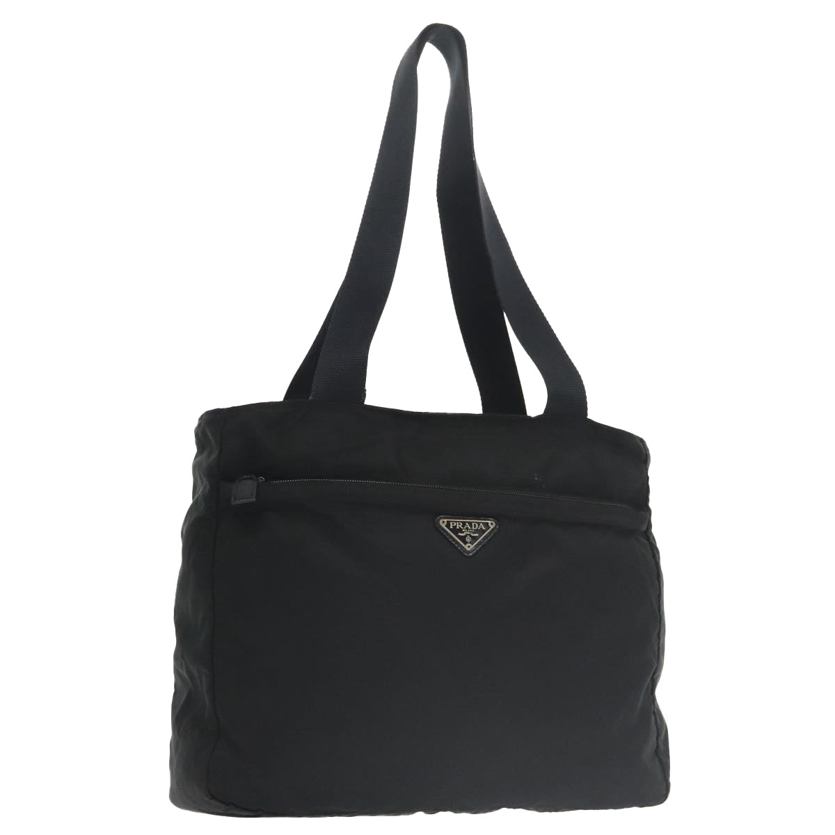 PRADA Tote Bag Nylon Black Auth bs20436