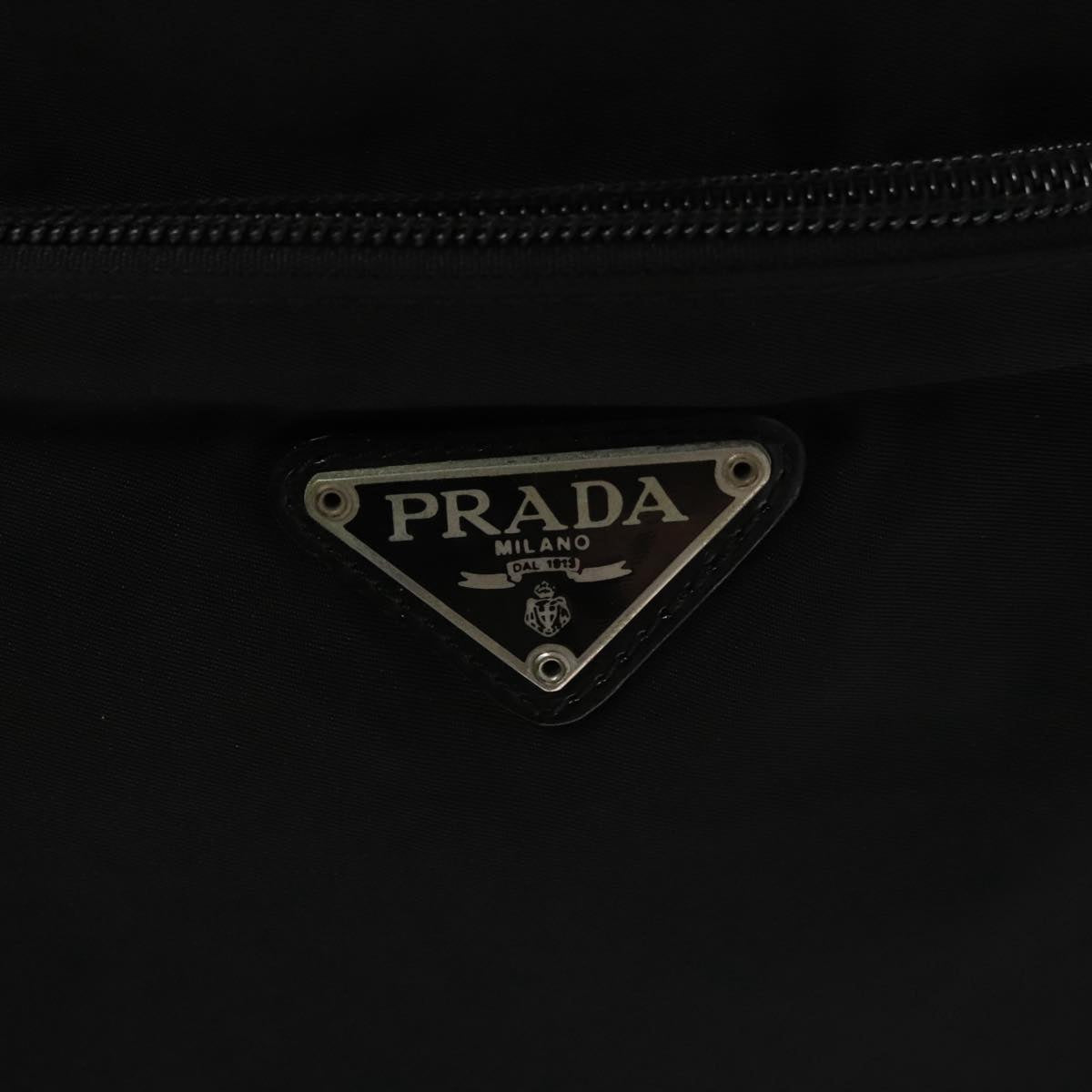 PRADA Tote Bag Nylon Black Auth bs20436