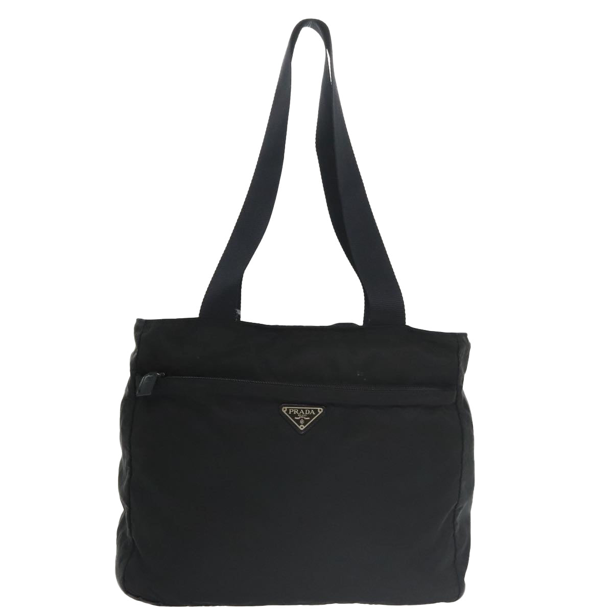 PRADA Tote Bag Nylon Black Auth bs20436