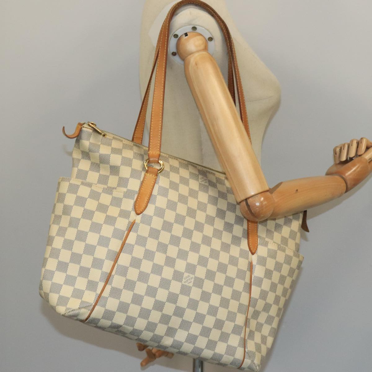 LOUIS VUITTON Damier Azur Totally MM Tote Bag N51262 LV Auth bs20470