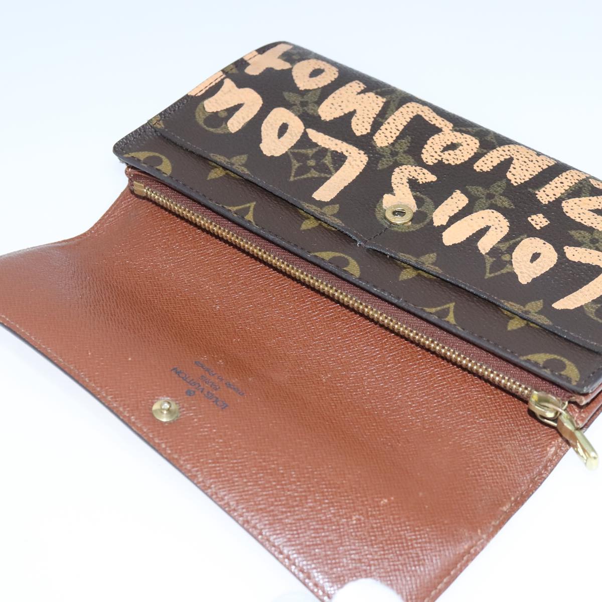 LOUIS VUITTON Monogram Graffiti Porte Monnaie Credit Wallet M92190 Auth bs20473