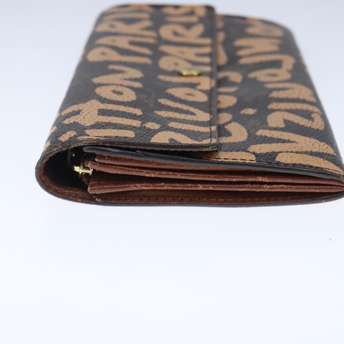 LOUIS VUITTON Monogram Graffiti Porte Monnaie Credit Wallet M92190 Auth bs20473