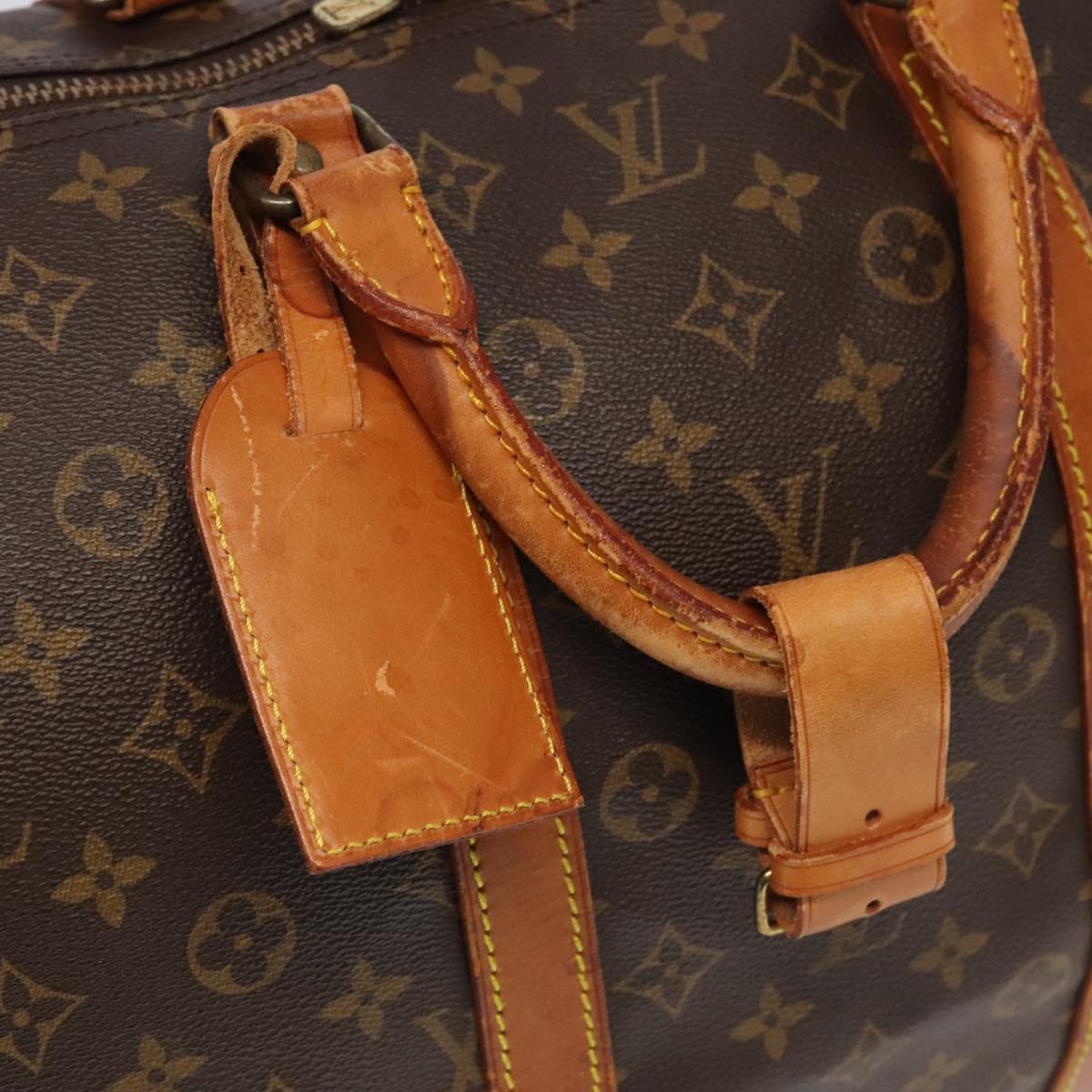 LOUIS VUITTON Monogram Keepall 55 Boston Bag M41424 LV Auth bs20494