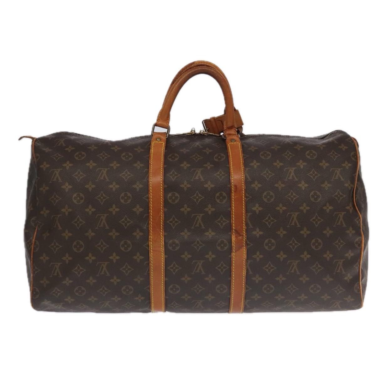 LOUIS VUITTON Monogram Keepall 55 Boston Bag M41424 LV Auth bs20494 - 0