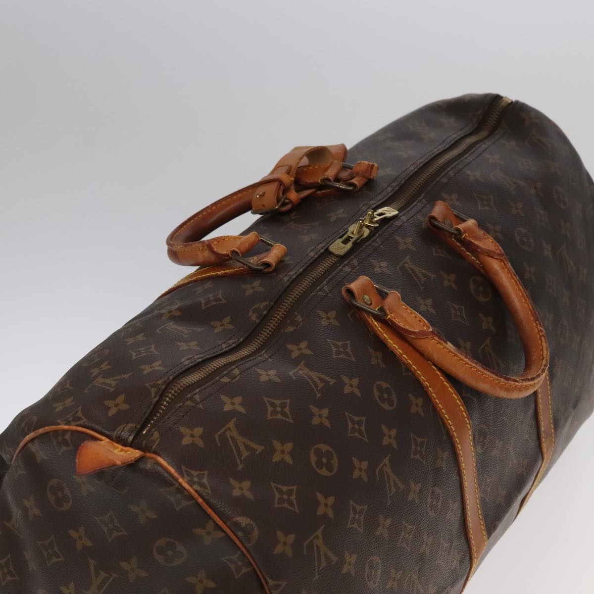 LOUIS VUITTON Monogram Keepall 55 Boston Bag M41424 LV Auth bs20494