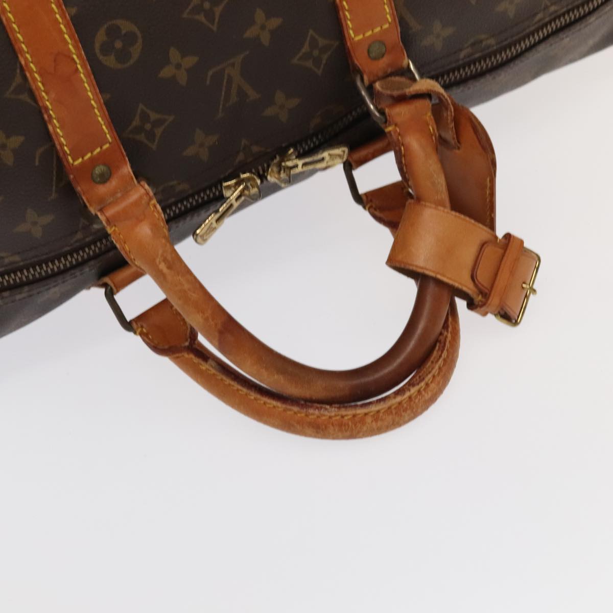 LOUIS VUITTON Monogram Keepall 55 Boston Bag M41424 LV Auth bs20494