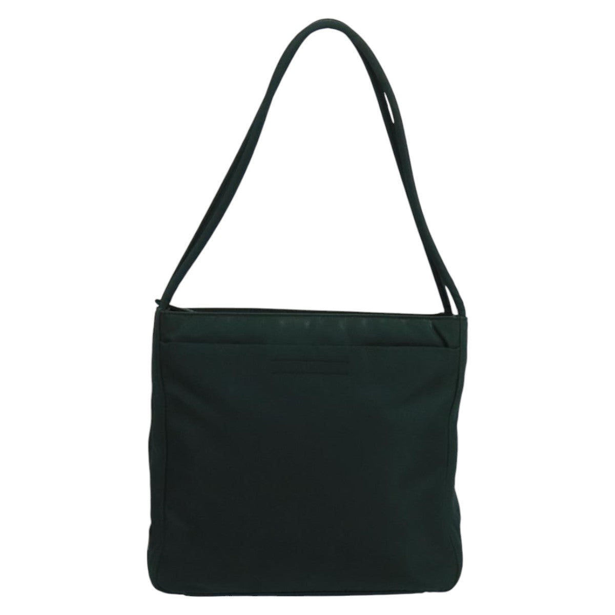 PRADA Tote Bag Nylon Green Silver Auth bs20497