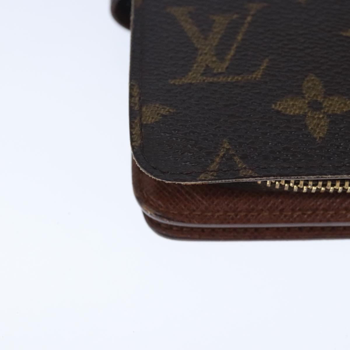 LOUIS VUITTON Monogram Porto Papie Zip Wallet M61207 LV Auth bs20509