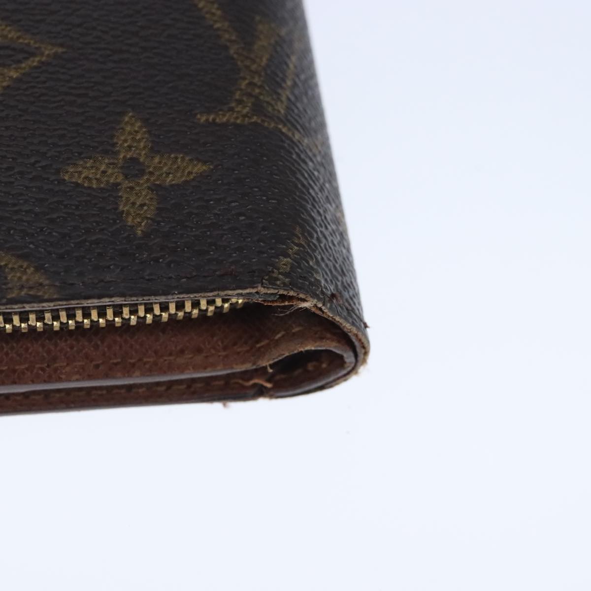 LOUIS VUITTON Monogram Porto Papie Zip Wallet M61207 LV Auth bs20509