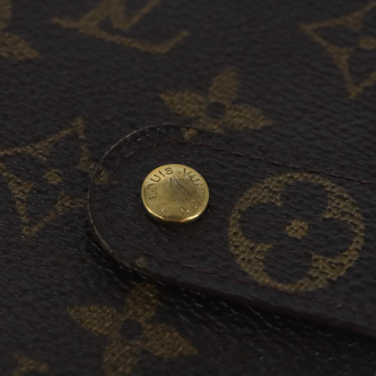 LOUIS VUITTON Monogram Porto Papie Zip Wallet M61207 LV Auth bs20509