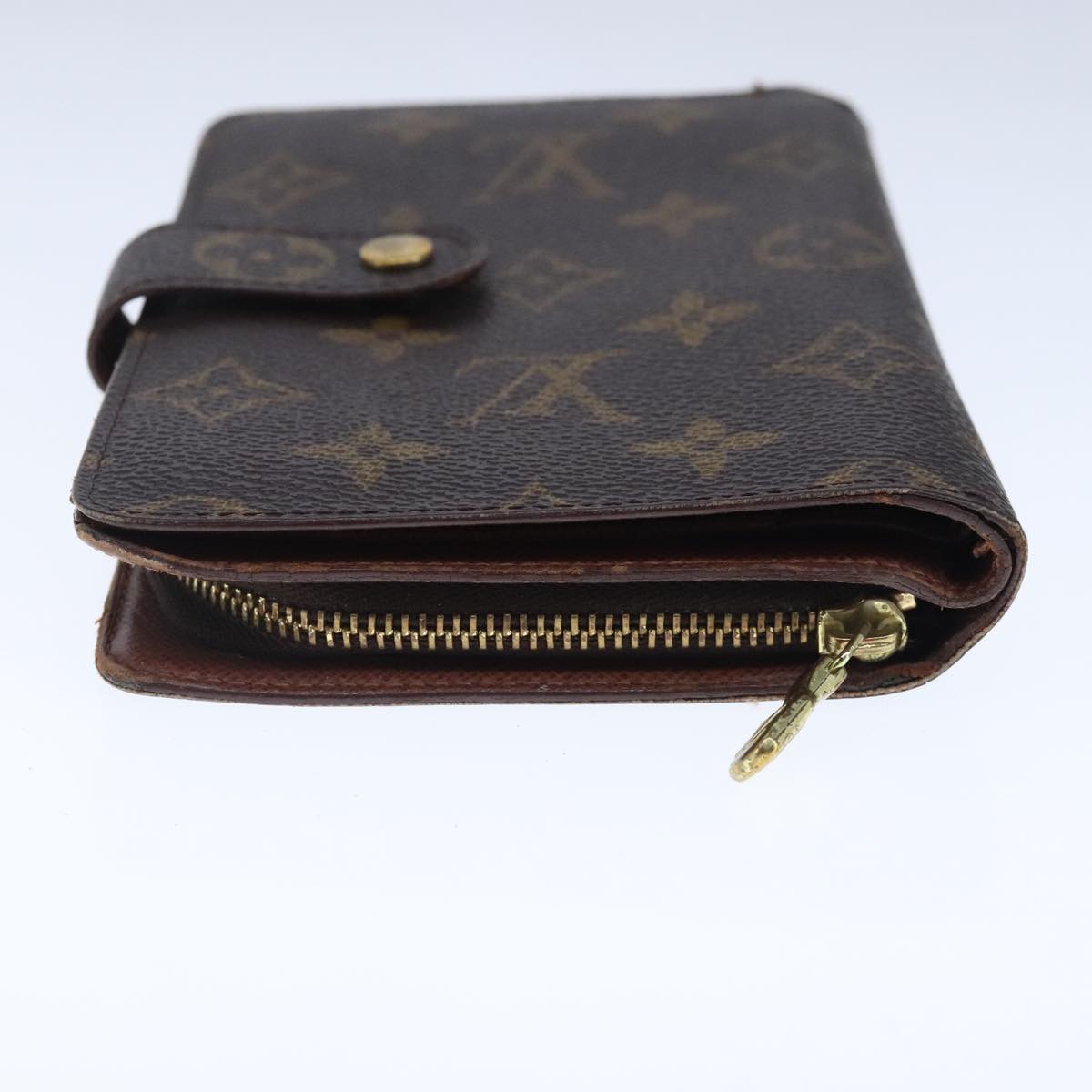 LOUIS VUITTON Monogram Porto Papie Zip Wallet M61207 LV Auth bs20509