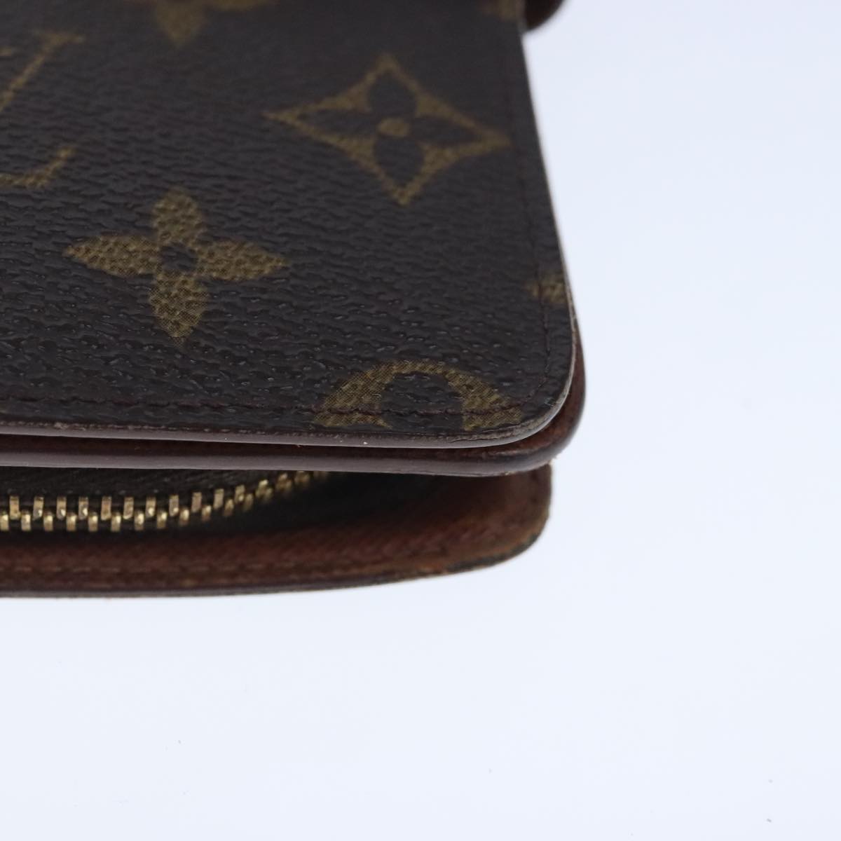 LOUIS VUITTON Monogram Porto Papie Zip Wallet M61207 LV Auth bs20509